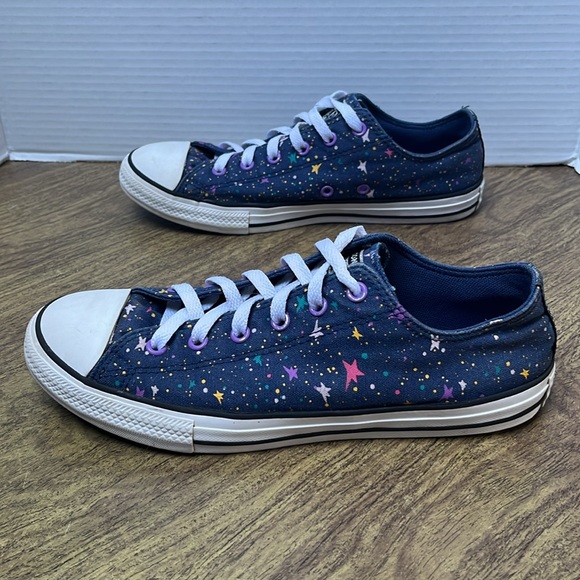 Converse All Star Blue Star Constellation Polka Dot Low Top Sneakers Size 6 - Picture 7 of 13